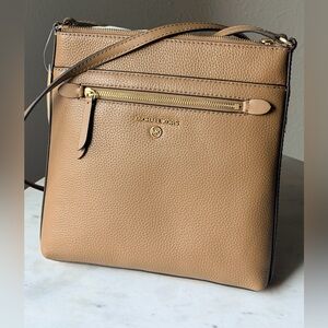 Michael Kors Brown Crossbody Bag with Gold Accents